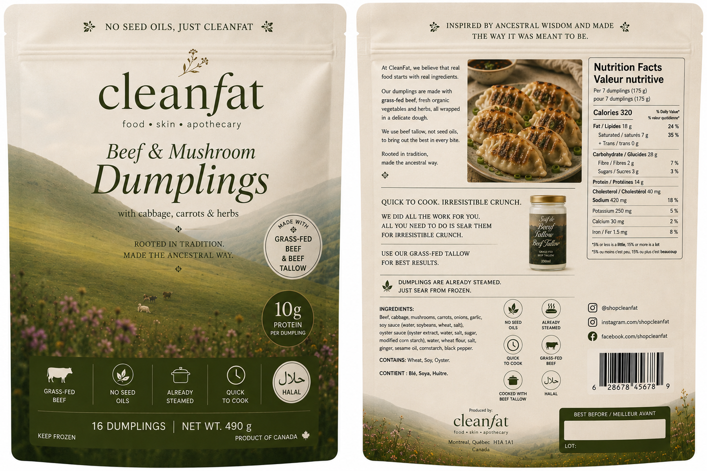 Cambodian Heritage Grass-Fed Beef Dumplings